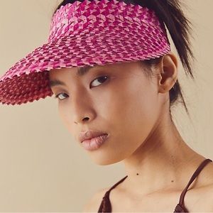 Free people Baja visor Lusana pink new without tags